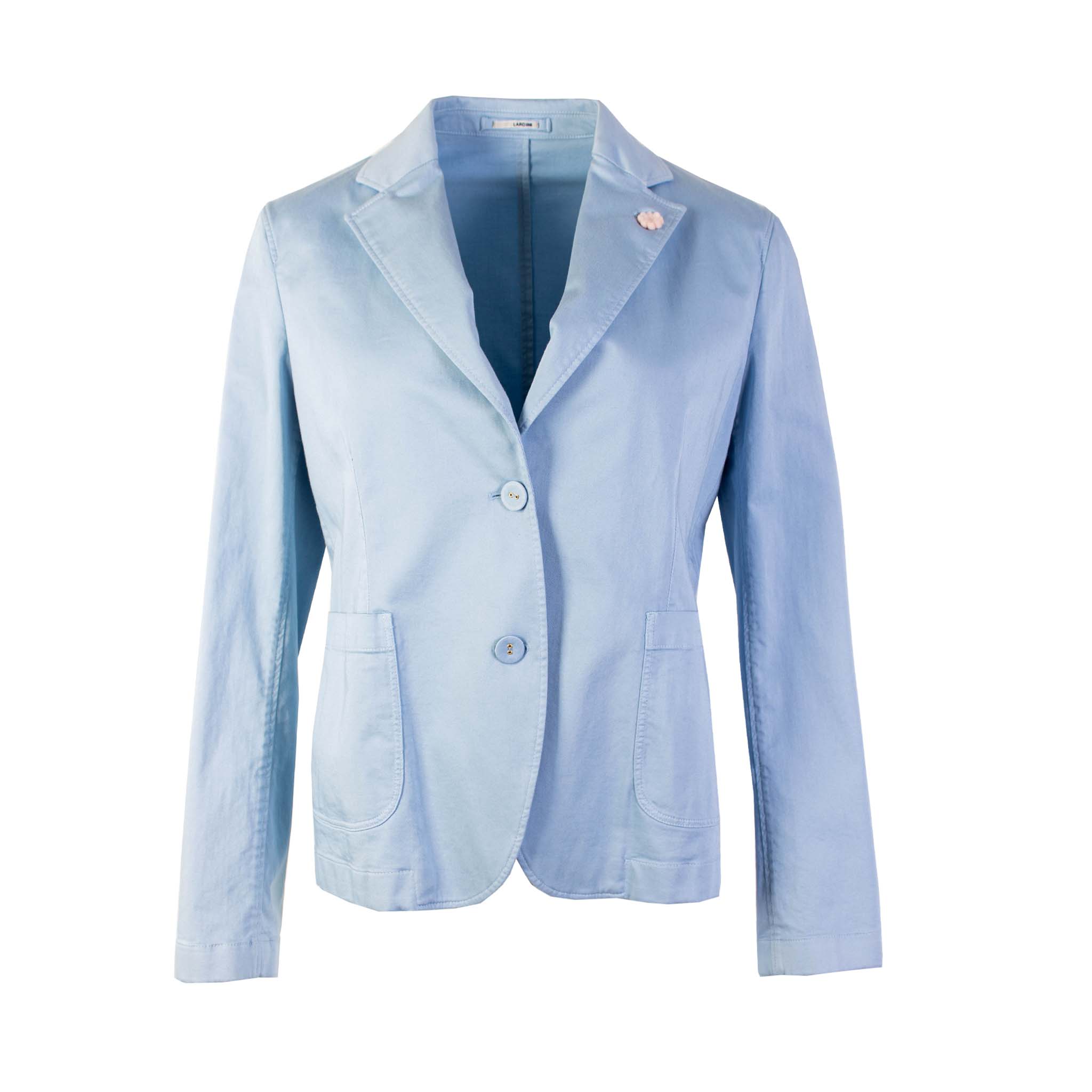 Lardini Light Blue Two Bottons Cotton Jacket - Fizigo