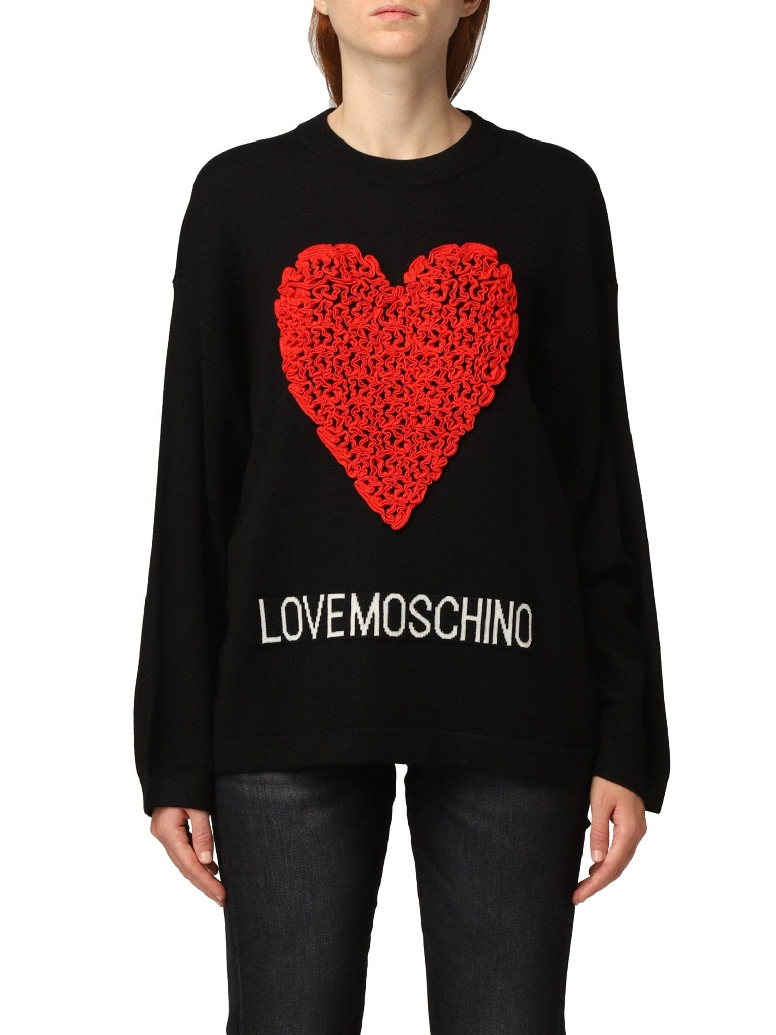 Love Moschino Black Acrylic Sweater - Fizigo