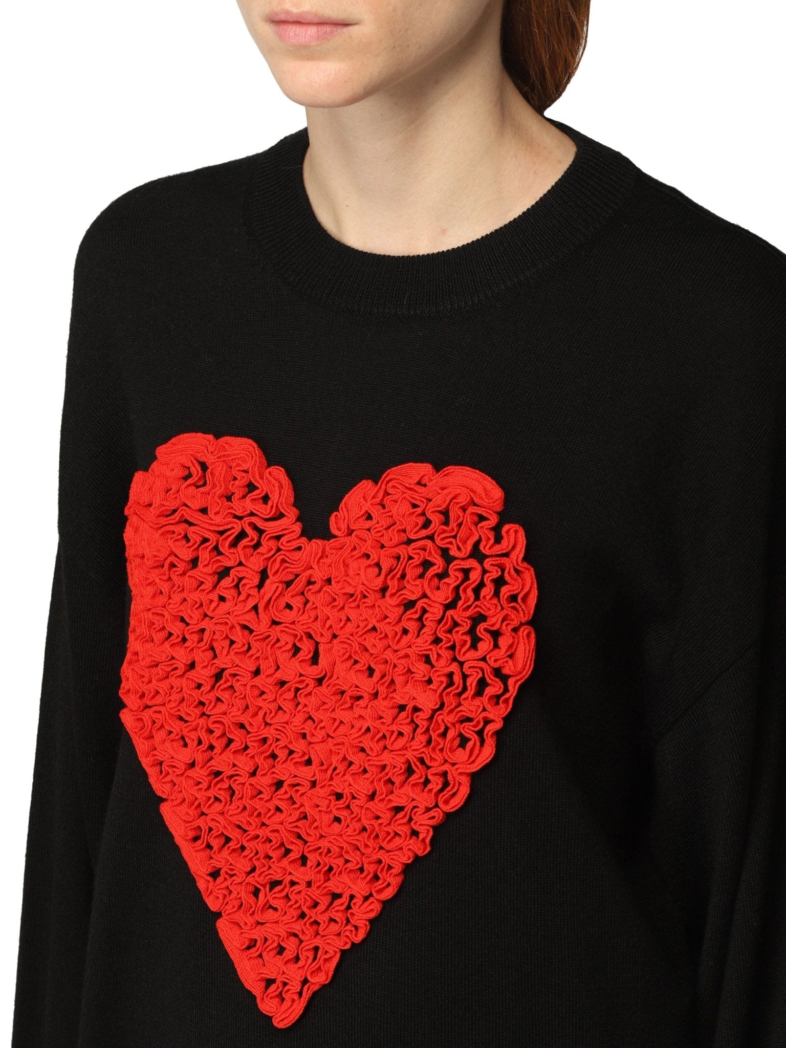 Love Moschino Black Acrylic Sweater - Fizigo