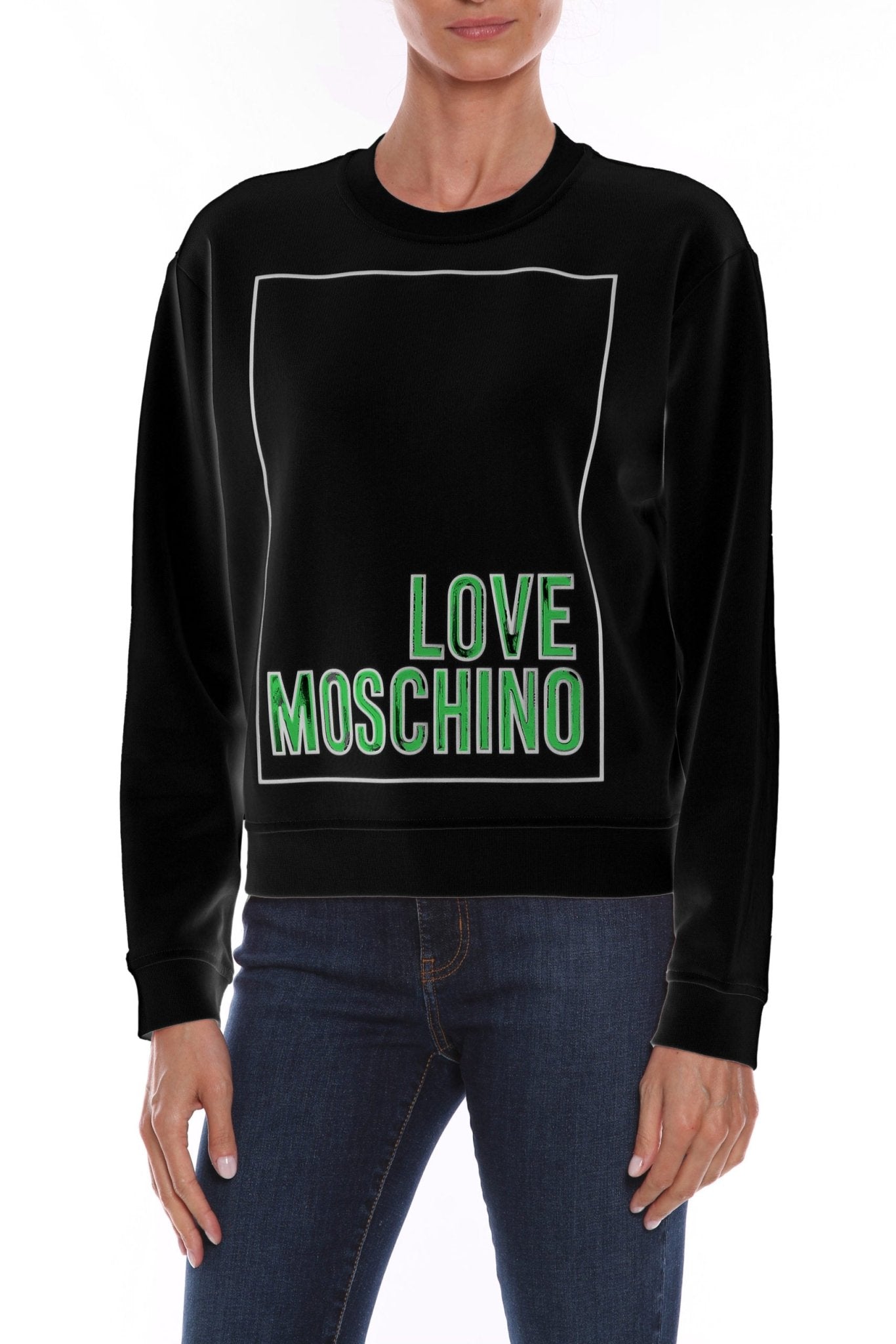 Love Moschino Black Cotton Sweater - Fizigo