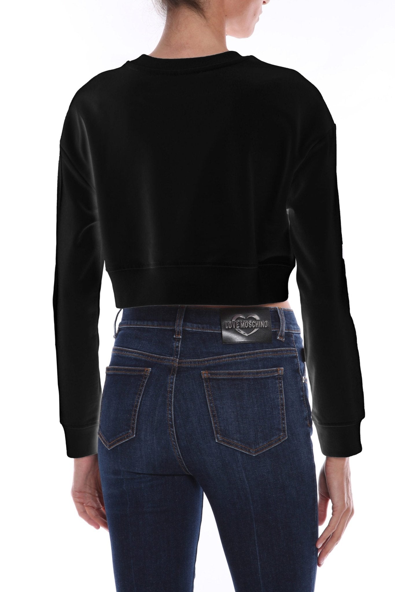 Love Moschino Black Cotton Sweater - Fizigo