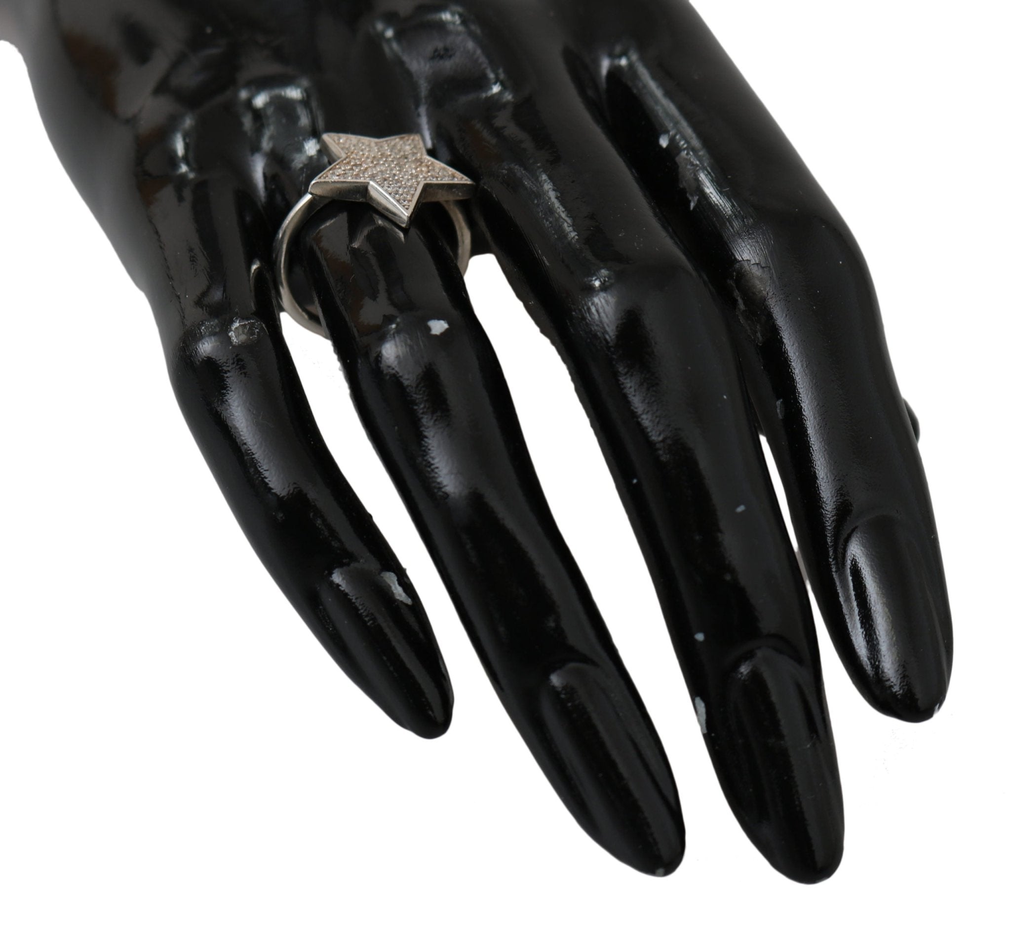 Nialaya Silver Womens Clear CZ Star 925 Ring - Fizigo