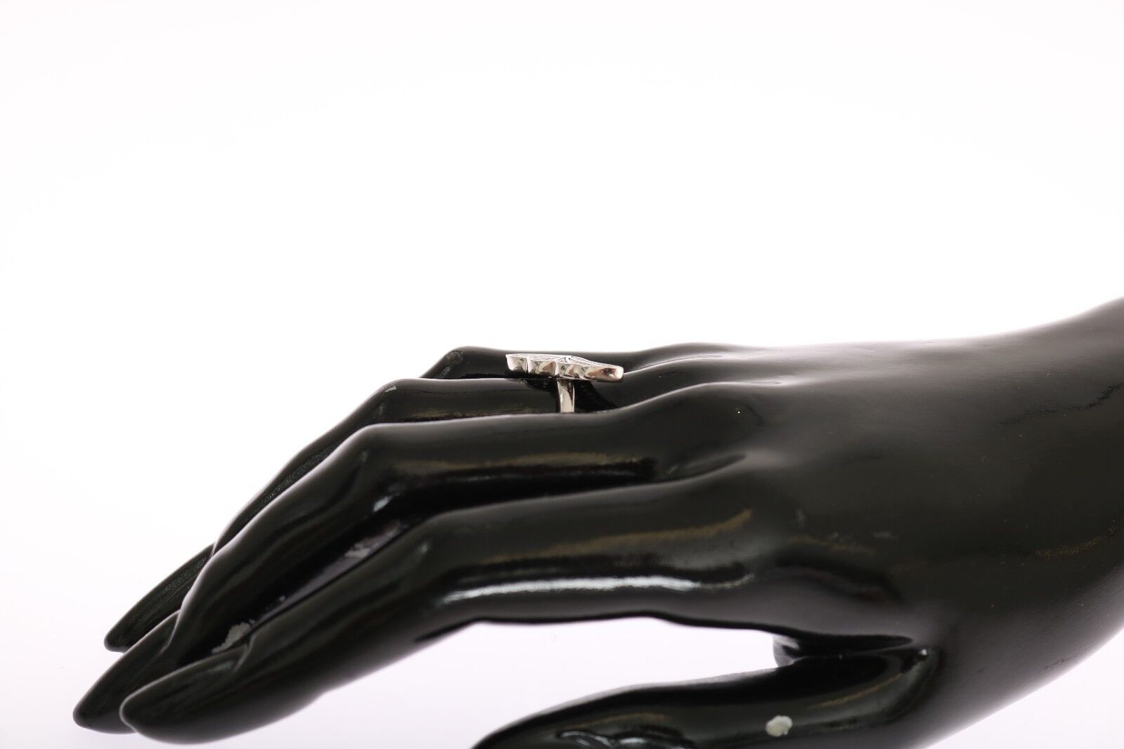 Nialaya Silver Womens Wing Clear CZ 925 Silver Ring - Fizigo