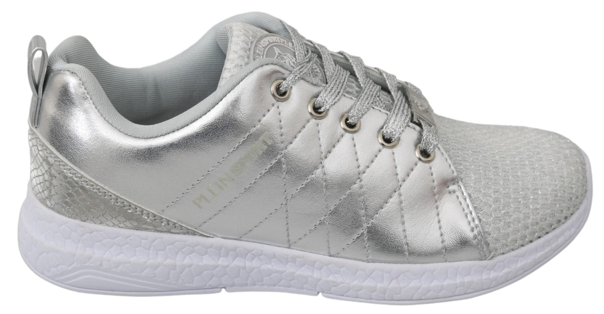 Philipp Plein Gisella Silver Polyester Sneakers Shoes - Fizigo