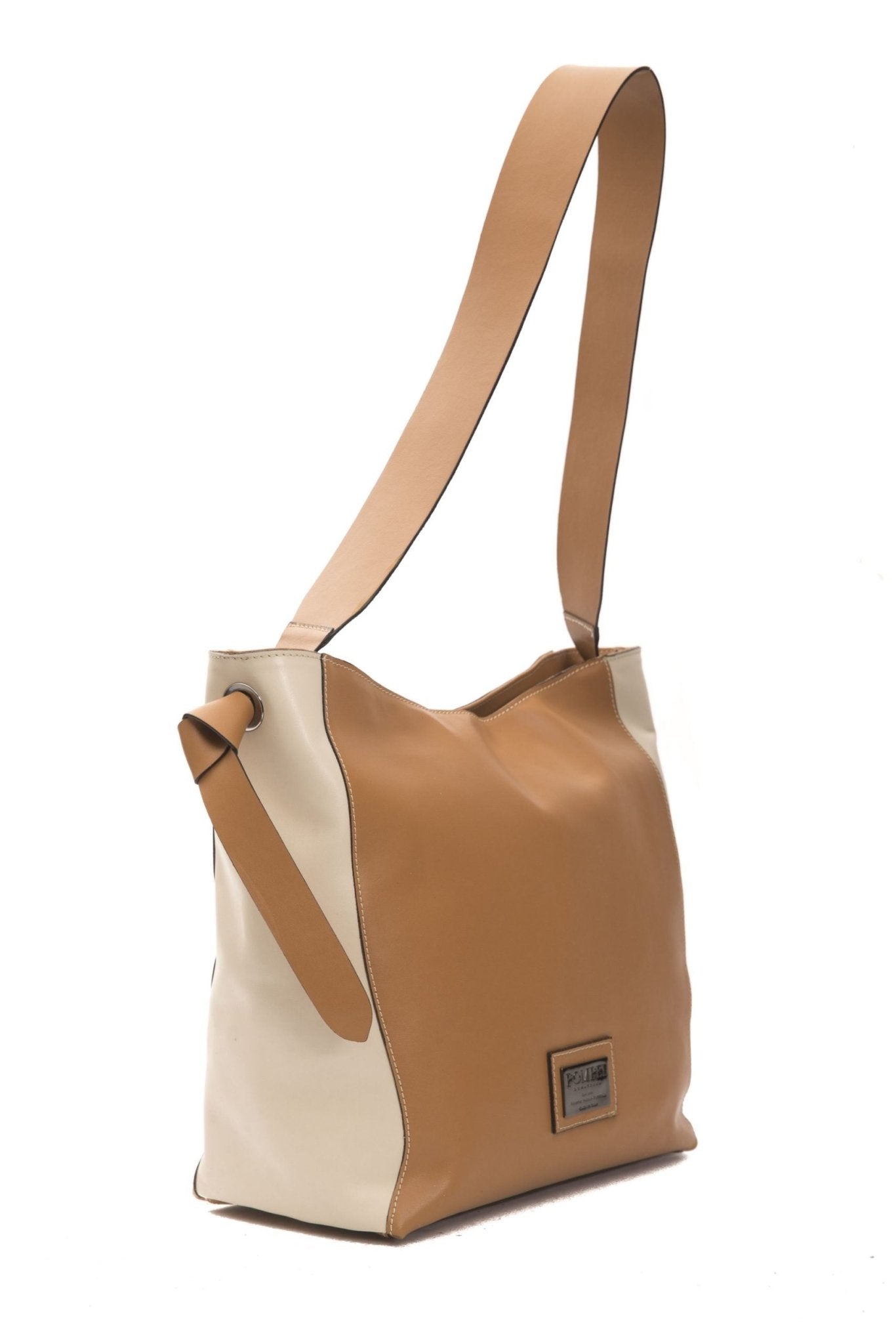 Pompei Donatella Brown Leather Shoulder Bag - Fizigo