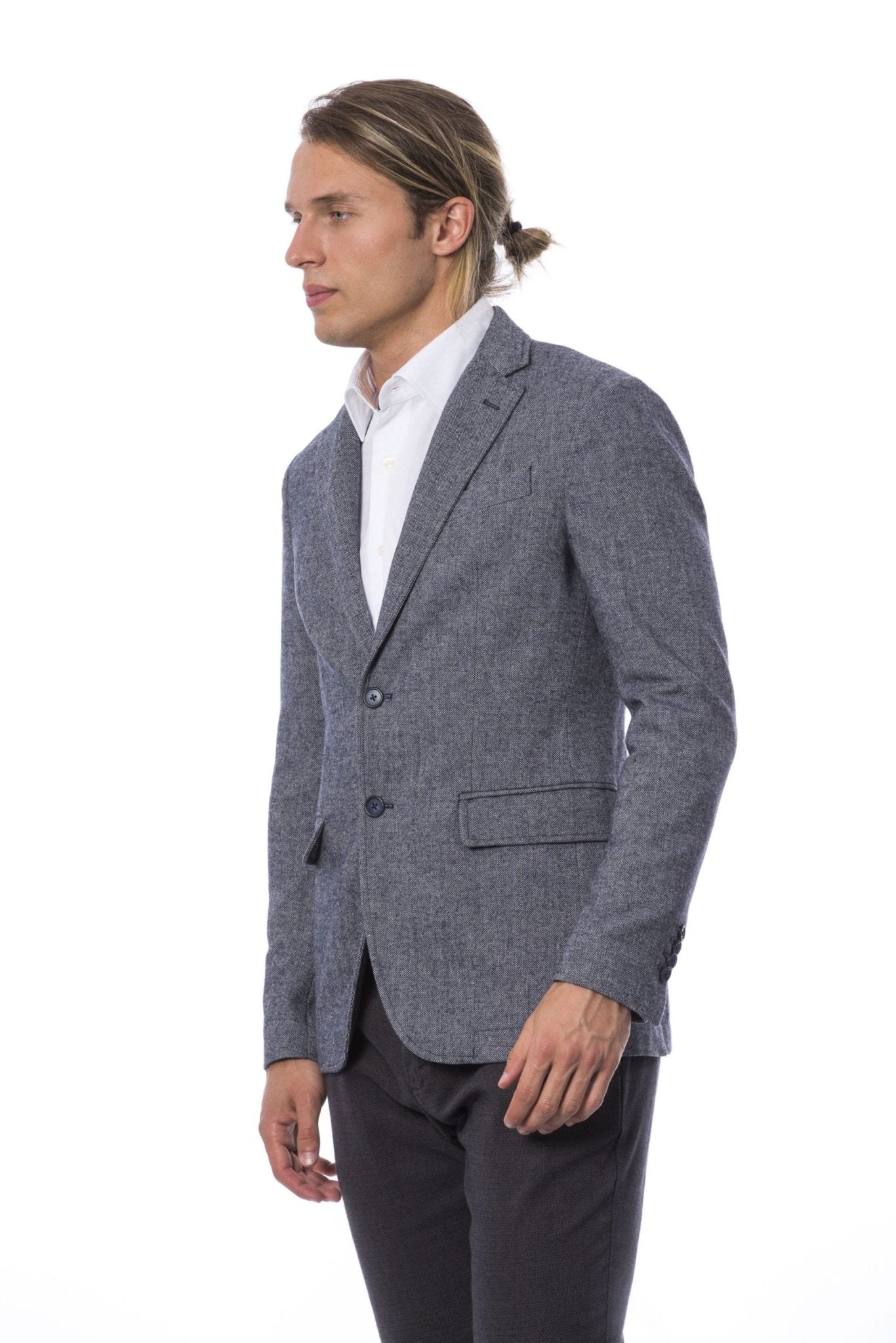 Verri Blue Polyester Blazer - Fizigo