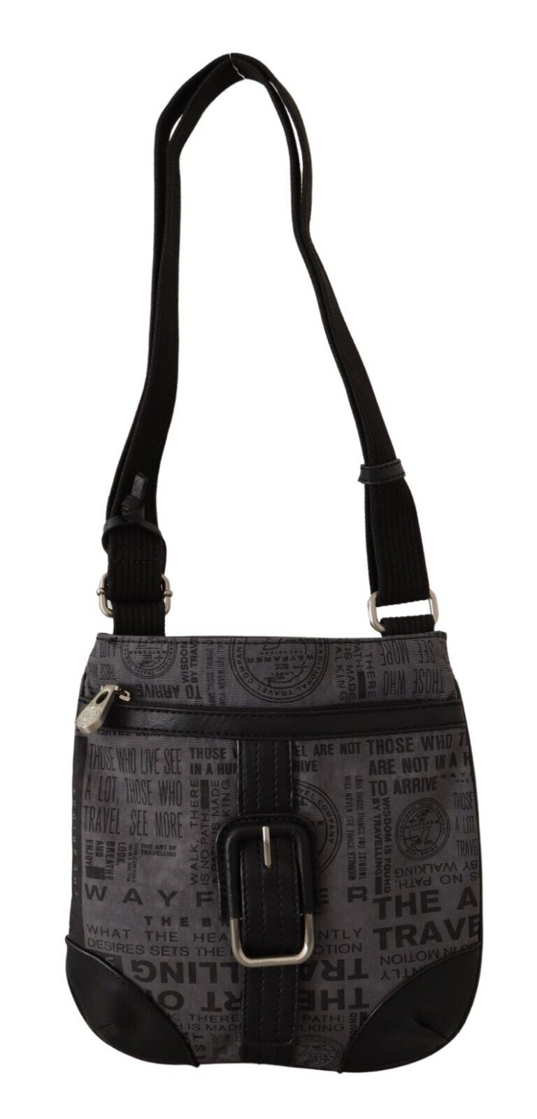 WAYFARER Gray Printed Logo Shoulder Crossbody Purse Bag - Fizigo